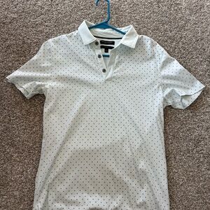 Banana Republic White Polo with Black Dots